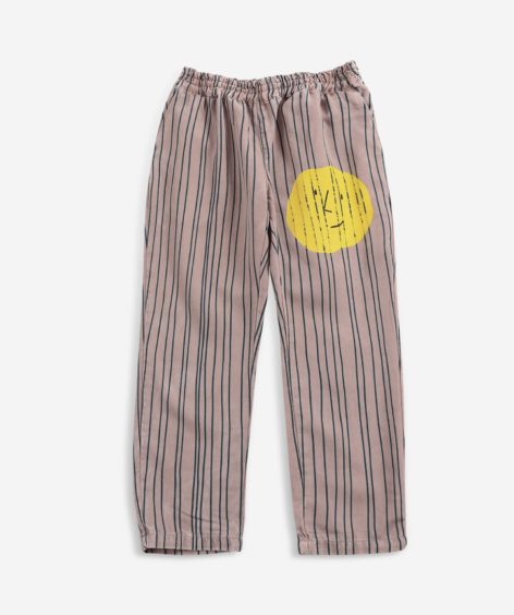 Bobo Choses Stripes woven pants-Pink / ボボショーズ ストライプパンツ ピンク