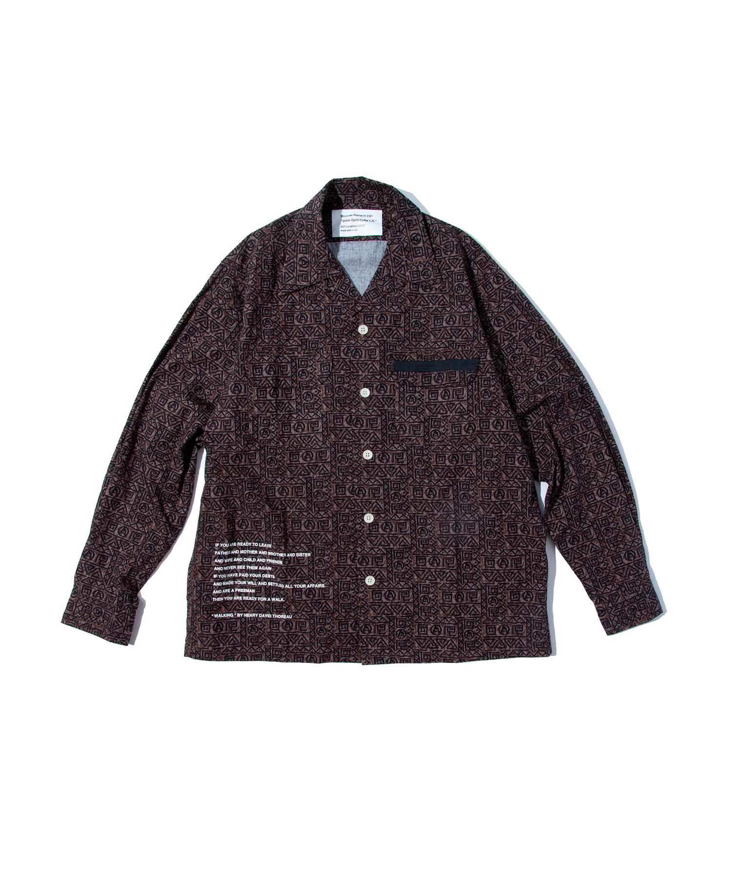 素材美品 マウンテンリサーチ Batik A.M.Shirt L - シャツ