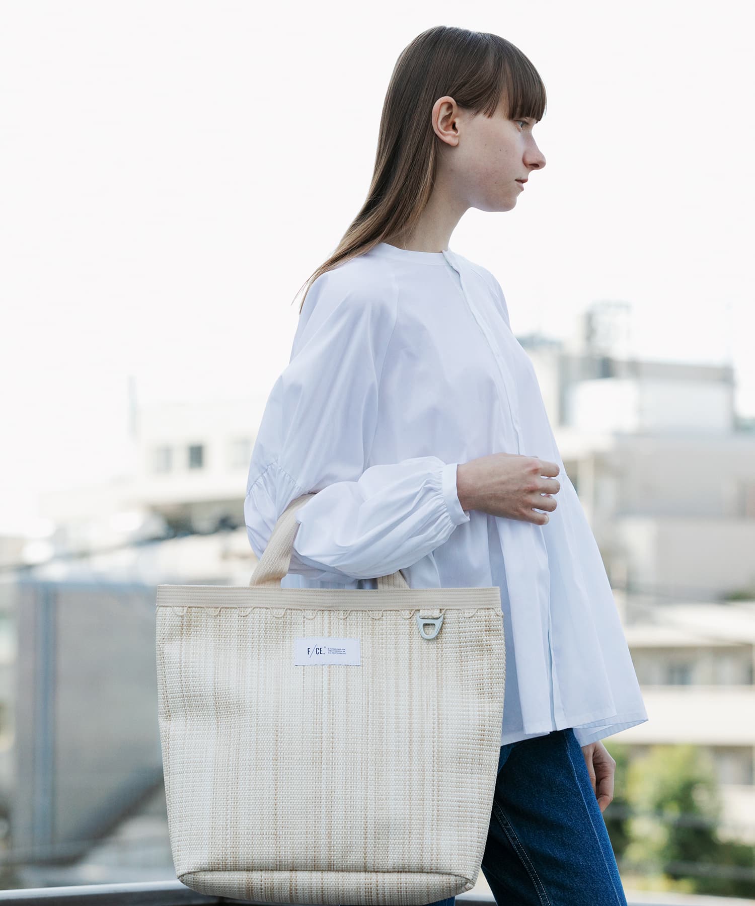 エフシーイー Bag W.R PANAMA TOTE Ivory-