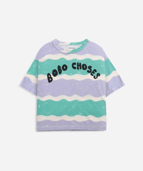 Bobo Choses Waves all over short sleeve T-shirt / ボボショーズ ウェーブス オールオーバー ショートスリーブTシャツ SALE