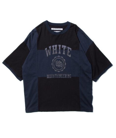 White Mountaineering RINGER PATCHWORK T-SHIRT / ホワイトマウンテニアリング リンガー パッチワークTシャツ