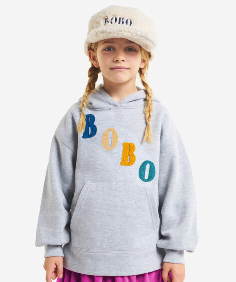 BOBO CHOSES Bobo Diagonal hooded sweatshirt / ボボショーズ ボボダイアゴナルフーデッドスウェットシャツ
