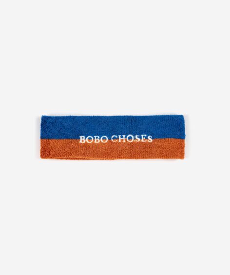 Bobo Choses blue towel headband / ボボショーズ ブルー タオル ヘッドバンド