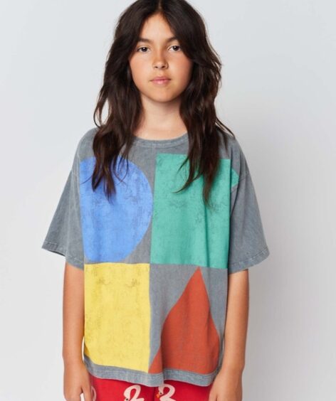 Bobo Choses Geometric Color Block T-shirt / ボボショーズ ジオメトリック カラーブロック Tシャツ