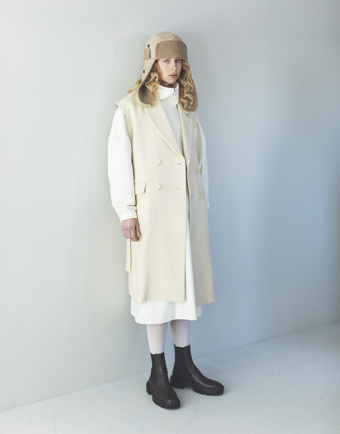 F/CE. WOOLEN SMOCK DRESS / エフシーイー ウール スモックドレス / ROOT