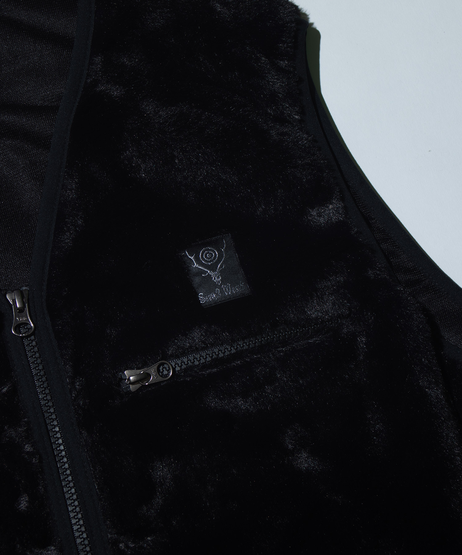 South2 West8 Piping Vest-Micro Fur / サウスツーウエストエイト