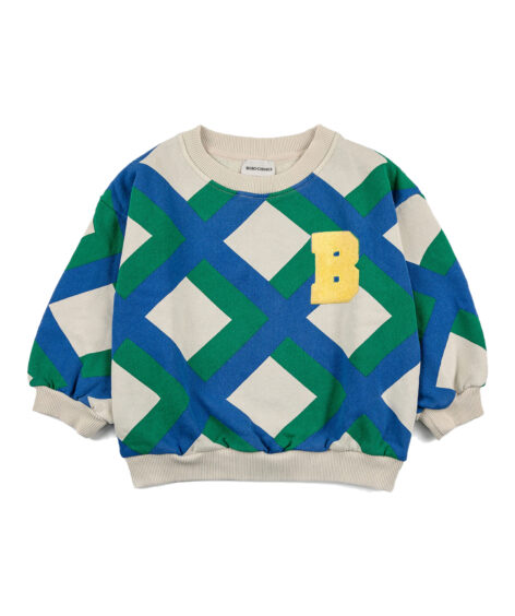 BOBO CHOSES Giant Check sweatshirt / ボボショーズ ジャイアント チェック スウェットシャツ SALE