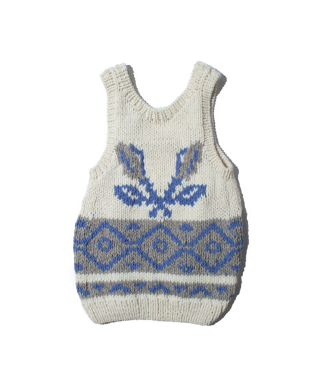 RHODOLIRION Cowichan Apron Vest – Flower Pattern / ロドリリオン カウチン エプロン ベスト – フラワー パターン