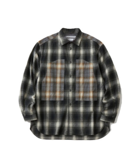 White Mountaineering MID GUSSET SLEEVE CHECK WORK SHIRT / ホワイトマウンテニアリング ミッド ガセット スリーブ チェック ワーク シャツ