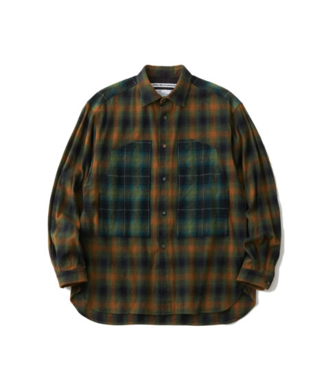 White Mountaineering MID GUSSET SLEEVE CHECK WORK SHIRT / ホワイトマウンテニアリング ミッド ガセット スリーブ チェック ワーク シャツ