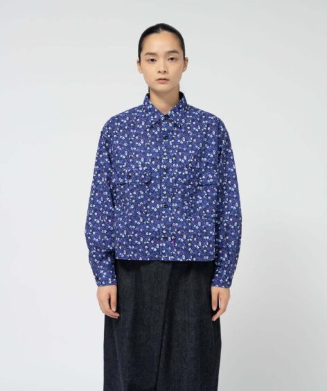 THE NORTH FACE PURPLE LABEL Flower Printed Cropped Shirt / ザ・ノース・フェイス パープルレーベル フラワープリントクロップドシャツ