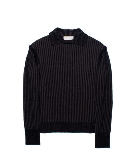 HGBB STUDIO LONGSLEEVE KNIT POLO / エイチジービビースタジオ ロングスリーブニットポロ