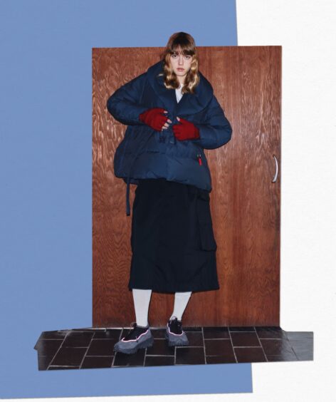 ※予約販売※F/CE. RECYCLED DOWN OVERLAY SHAWL COLLAR COAT / エフシーイー リサイクル ダウン オーバーレイ ショールカラー コート