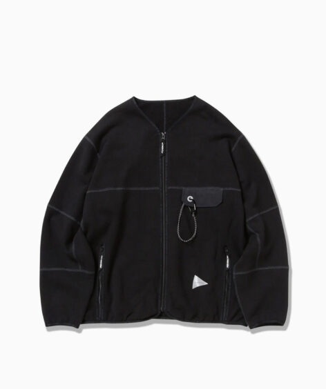 and wander sweat cardigan / アンドワンダー スウェット カーディガン
