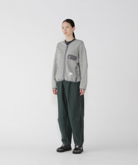 and wander sweat cardigan / アンドワンダー スウェット カーディガン