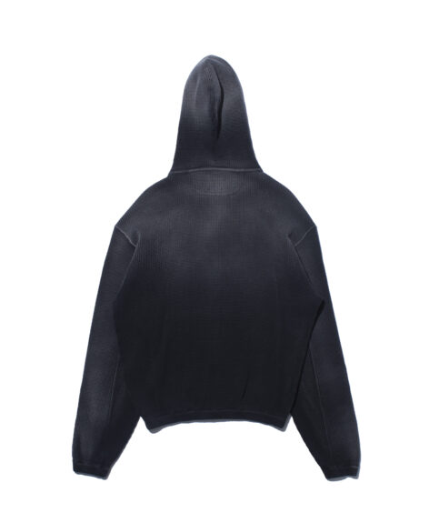 ROA BEE Sun Faded Waffle Zip Up Hoodie / ロア BEE サンフェーデッド ワッフル ジップアップ フーディ