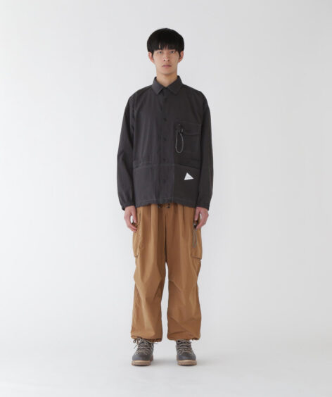 and wander crinkled nylon shirts jacket / アンドワンダー リンクル ナイロン シャツ ジャケット