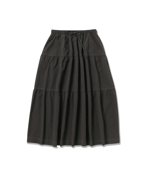and wander crinkled nylon skirt 2 (W) / アンドワンダー クリンクル ナイロン スカート 2 (W）