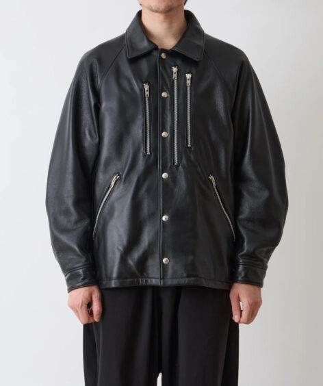 White Mountaineering WM×Schott LEATHER COACH JACKET / ホワイトマウンテニアリング WM × ショット レザー コーチ ジャケット