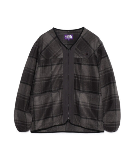 THE NORTH FACE PURPLE LABEL PLAS Plaid Fleece Field Cardigan / ザ・ノース・フェイス パープルレーベル プラス プレイド フリース フィールド カーディガン