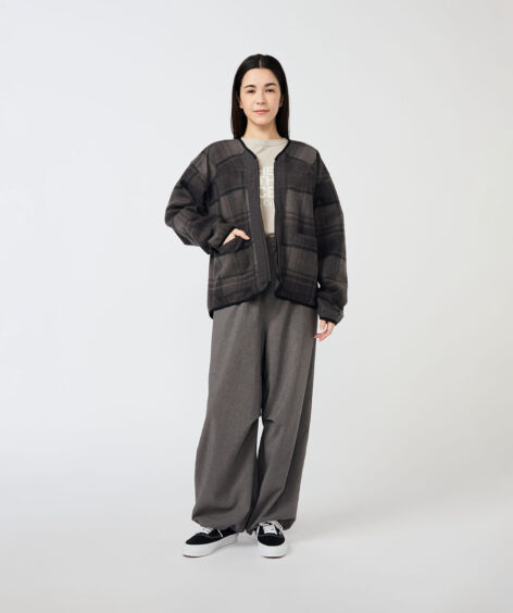 THE NORTH FACE PURPLE LABEL PLAS Plaid Fleece Field Cardigan / ザ・ノース・フェイス パープルレーベル プラス プレイド フリース フィールド カーディガン