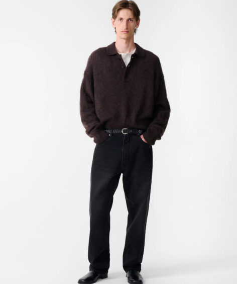 STUDIO NICHOLSON DUNE 3GG CROPPED POLO SHIRT  / スタジオニコルソン デューン 3GG クロップド ポロシャツ