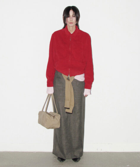 EE FRONT POCKET LONG  SKIRT  / イーイー フロントポケット ロングスカート