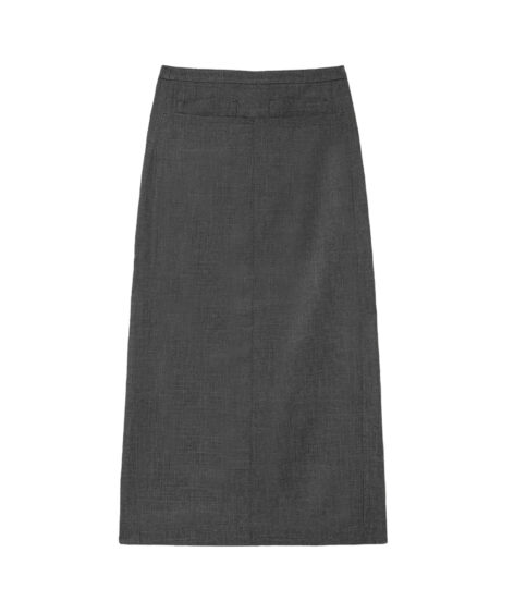 EE FRONT POCKET LONG  SKIRT  / イーイー フロントポケット ロングスカート