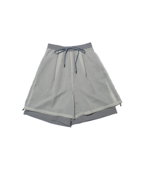 F/CE. MESH LAYERED WIDE SHORT PANTS / エフシーイー メッシュ レイヤード ワイド ショート パンツ