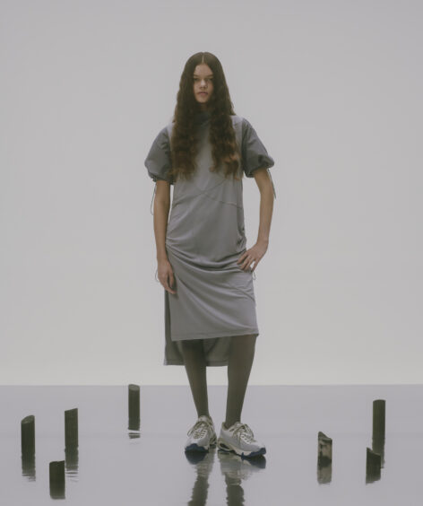 F/CE. ETENDRE SOFT CURVE GATHER DRESS / エフシーイー エトンドル ソフト カーブ ギャザー ドレス