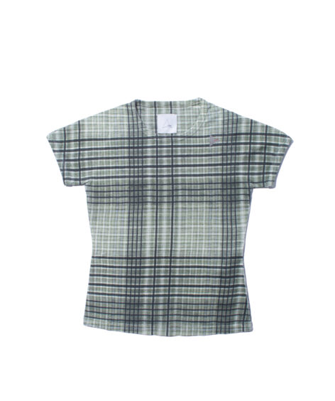 ROA hiking TABA Printed Check Ribbed Baby Tee / ロア タバ プリンテッド チェック リブド ベビー ティー