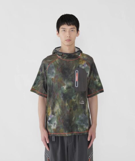 and wander ROA × and wander printed hoodie T / アンドワンダー ロア × アンドワンダー プリンテッド フーディーT