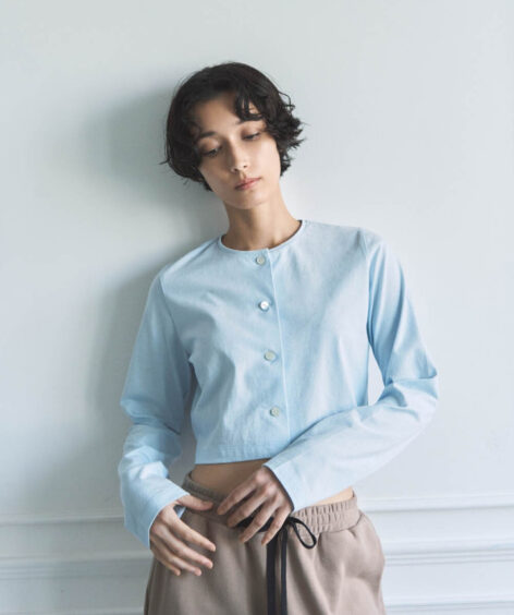 syngja Organic Cotton Cropped Cardigan / シンギア オーガニックコットン クロップド カーディガン