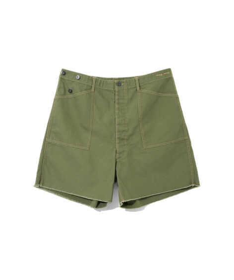 RHODOLIRION Utility Huge Shorts – Herringbone / ロドリリオン ユーティリティ ヒュージ ショーツ – ヘリンボーン