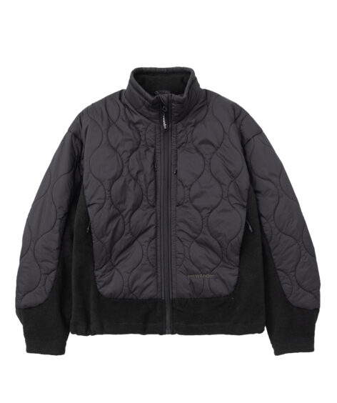 and wander quilting fleece jacket / アンドワンダー キルティング フリースジャケット