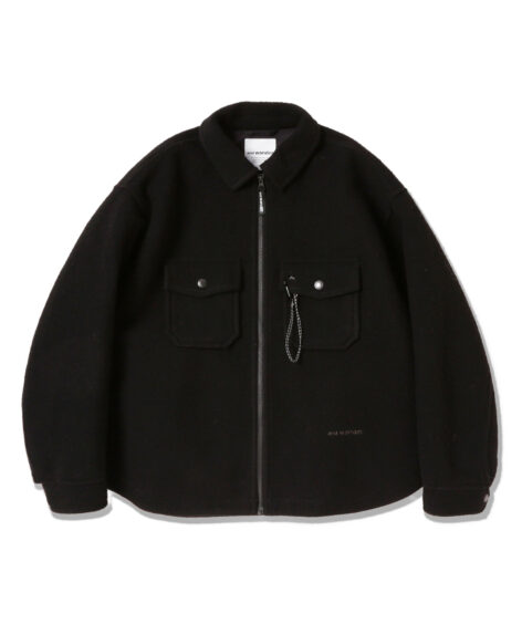 and wander wool shaggy zip jacket / アンドワンダー ウールシャギー ジップジャケット