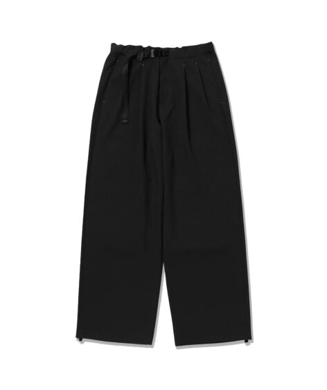and wander PE melange twill wide pants / アンドワンダー PE メランジツイル ワイドパンツ