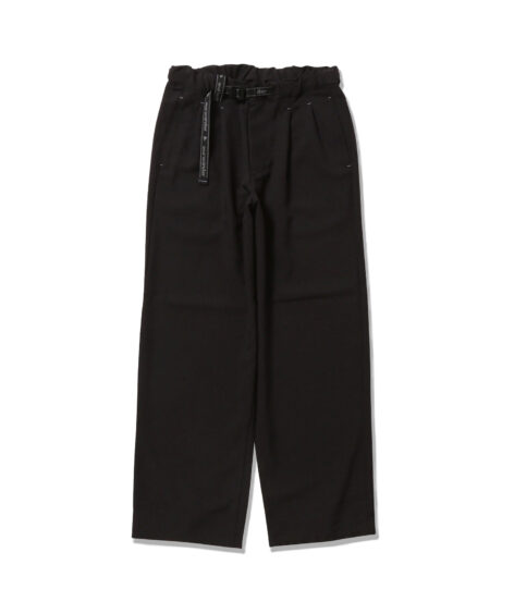 and wander PE melange twill wide pants / アンドワンダー PE メランジツイル ワイドパンツ