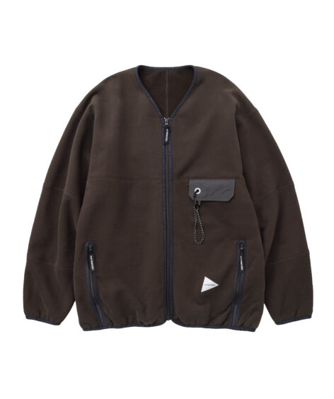 and wander sweat cardigan / アンドワンダー スウェット カーディガン