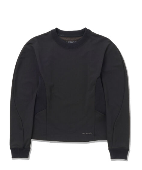 and wander back pile LS T (W) / アンドワンダー バックパイル ロングスリーブTシャツ（W）