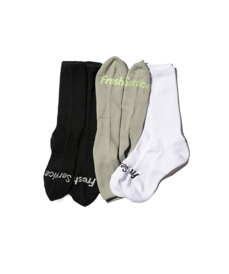 Fresh Service SIGNATURE 3-PACK SOCKS / フレッシュサービス シグネチャー 3-パック ソックス