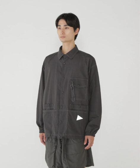 and wander crinkled nylon shirts jacket / アンドワンダー リンクルド ナイロン シャツジャケット