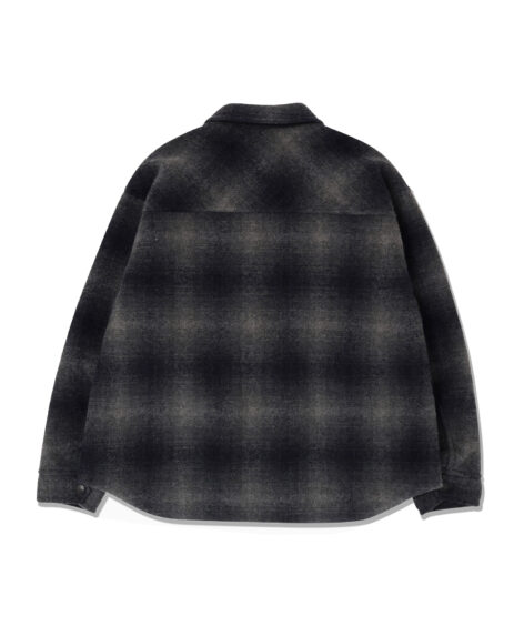 and wander wool shaggy check zip jacket / アンドワンダー ウールシャギー チェック ジップジャケット