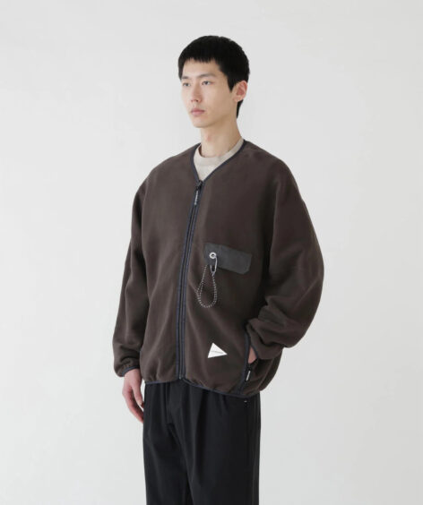 and wander sweat cardigan / アンドワンダー スウェット カーディガン