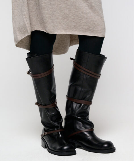 AMOMENTO BELT LONG BOOTS / アモーメント ベルト ロング ブーツ