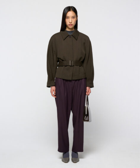 AMOMENTO BELTED WOOL JACKET / アモーメント ベルテッド ウール ジャケット