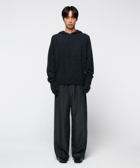 AMOMENTO RACOON HOODIE KNIT / アモーメント ラクーン フーディー ニット