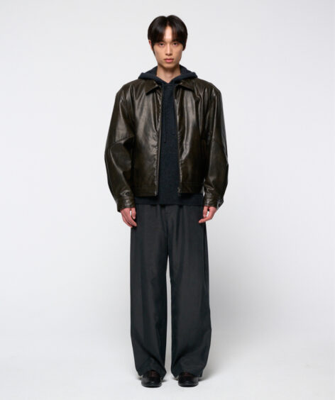 AMOMENTO SYNTHETIC LEATHER BLOUSON / アモーメント シンセティック レザー ブルゾン
