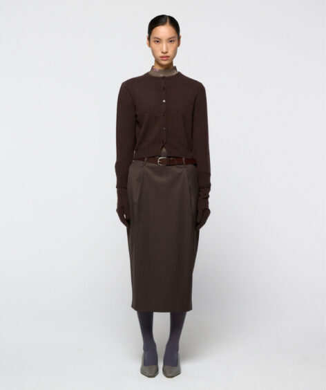AMOMENTO WOOL PENCIL SKIRT / アモーメント ウール ペンシル スカート