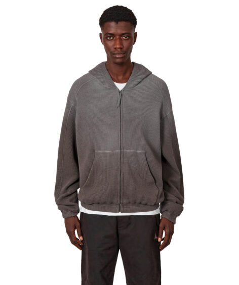 ROA hiking BEE Sun Faded Waffle Zip Up Hoodie / ロア ビー サン フェイデッド ワッフル ジップアップ フーディー